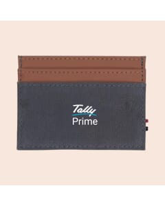 Houston Card Wallet- Grey with Tan